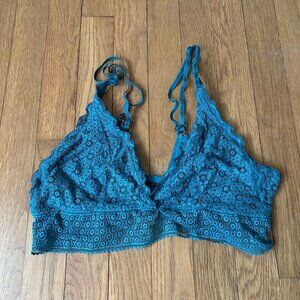 Aerie Teal Blue alive Bralette Women’s Size Large